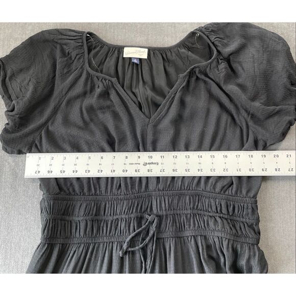 Universal Thread Smocked Maxi Dress Womens XL Black Boho Peasant Cottagecore - Picture 5 of 8